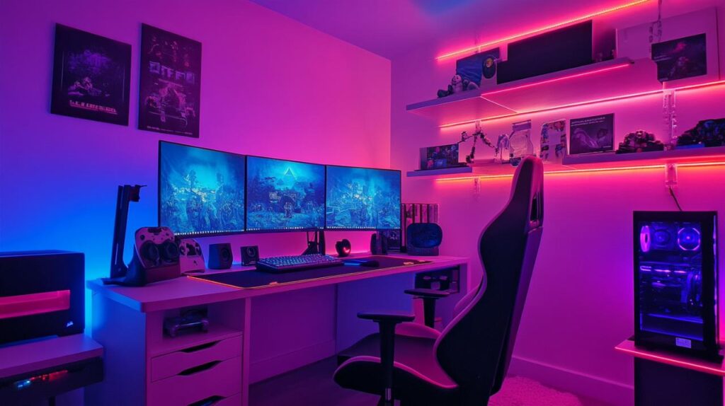 Cómo crear una habitación de juego 100% en casa: Trucos de iluminación gaming profesional